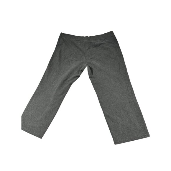 Lands End Womens Gray Drawstring Wide-Leg Pants 24W-26W Cotton/Polyester Blend - Picture 2 of 6